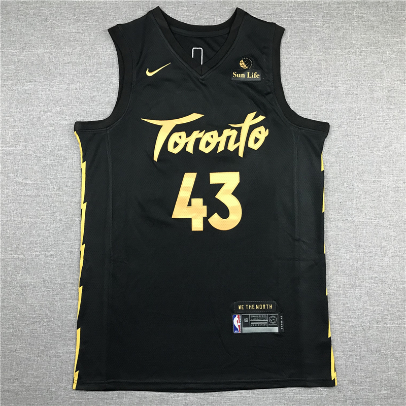 Men's Toronto Raptors Pascal Siakam Black 2020/21 Fast Break Player Jersey