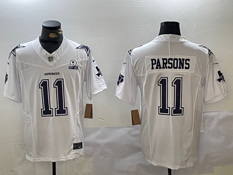 Men's Dallas Cowboys Micah Parsons #11 White Alternate Game Team Jersey