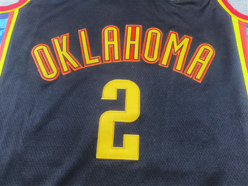 Men's Oklahoma City Thunder Shai Gilgeous-Alexander #2 Black 2024/25 Swingman Player Jersey - City Edition
