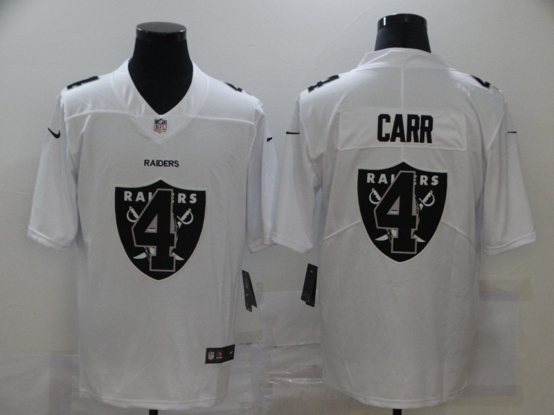 Men's Las Vegas Raiders Derek Carr #4 White Player Game Jersey