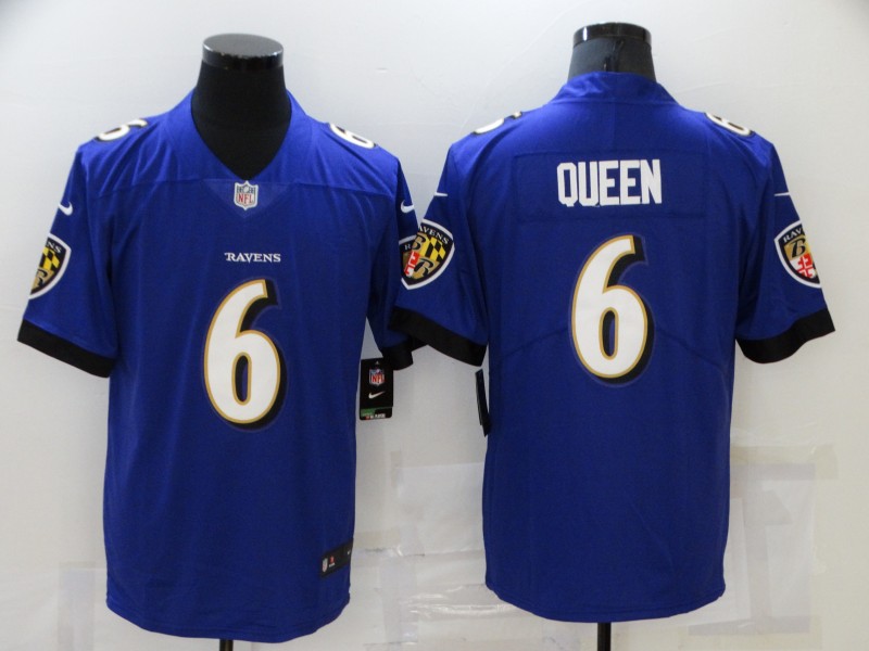 Men's Baltimore Ravens Patrick Queen #6 Purple Game Player Jersey