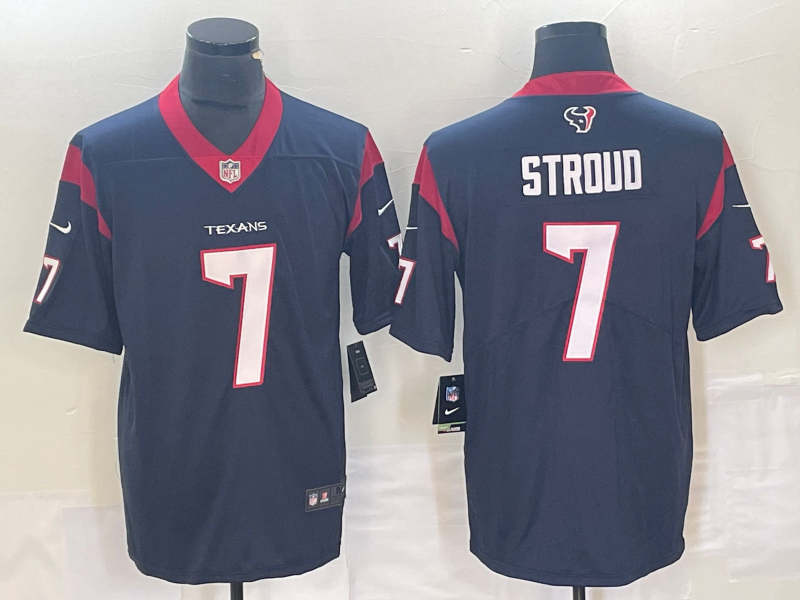 Men's Houston Texans C.J. Stroud #7 Navy Game Jersey