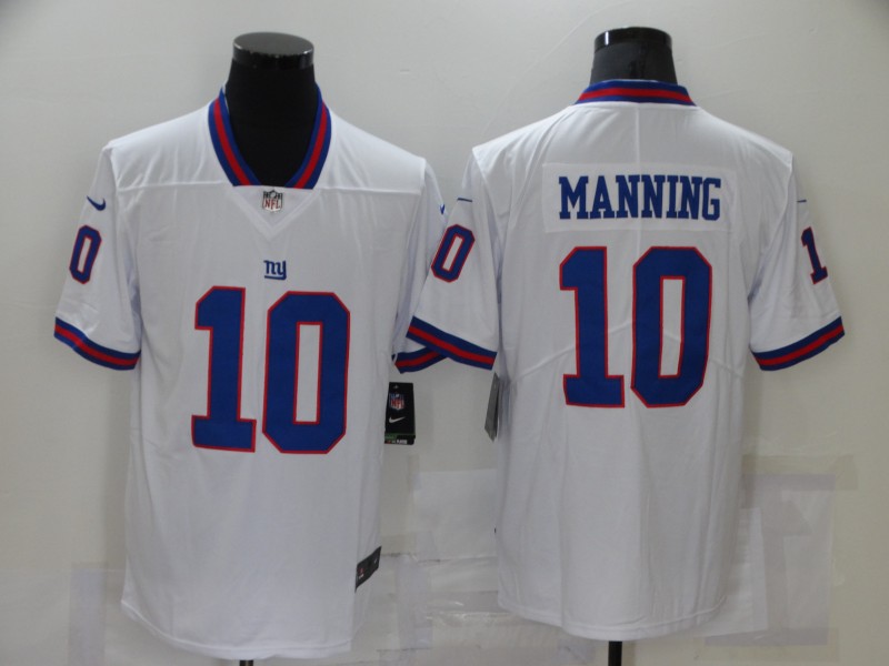 Men's New York Giants Eli Manning #10 White Game Jersey