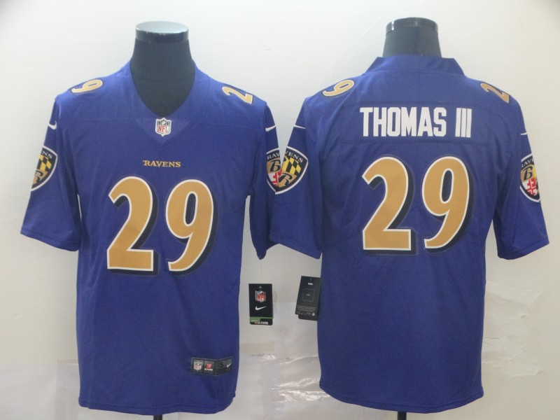 Men's Baltimore Ravens Earl Thomas III #29 Purple Game Player Jersey
