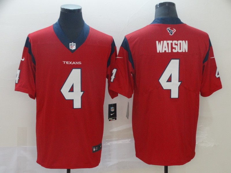 Men's Deshaun Watson Houston Texans #4 Player Game Jersey - Red