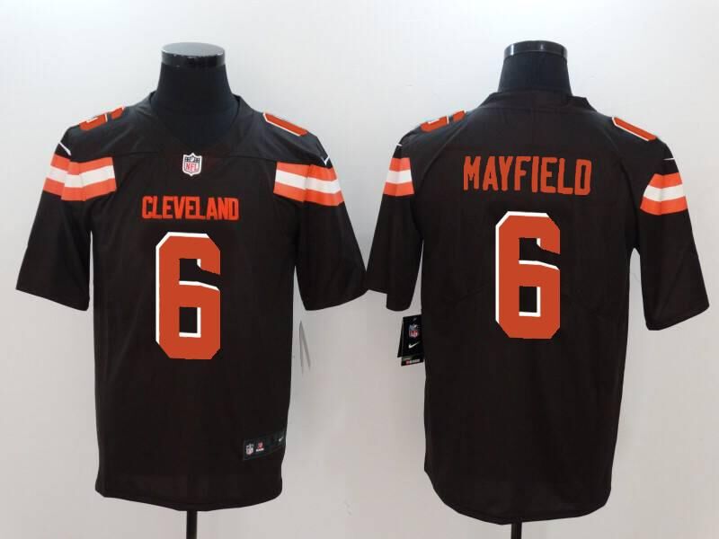 Men's Cleveland Browns #6 Baker Mayfield Brown Game Player Jersey