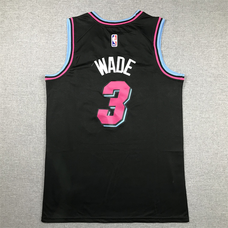 Men's Miami Heat Dwyane Wade #3 Black Swingman Player Jersey