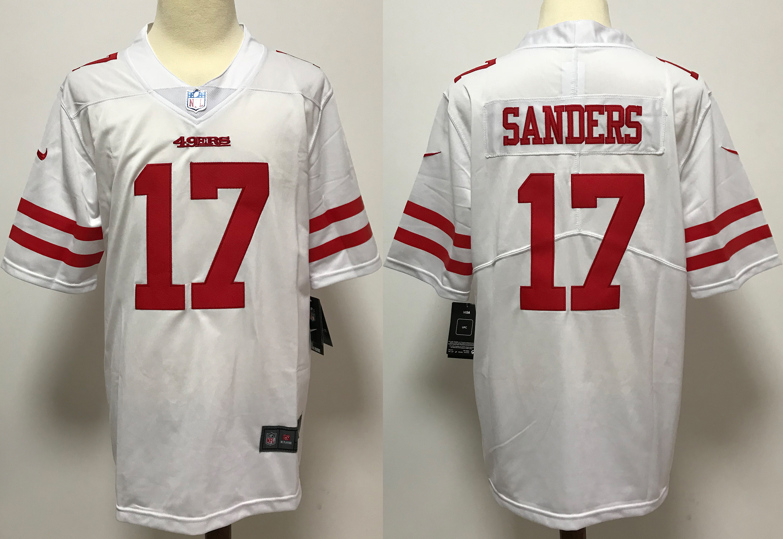 Men's San Francisco 49ers Emmanuel Sanders #17 White Game Jersey