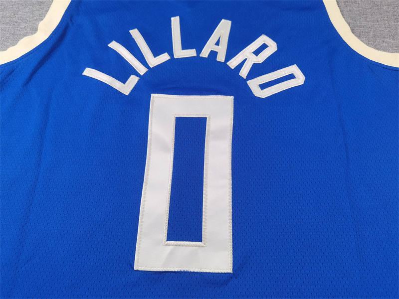 Men's Milwaukee Bucks Damian Lillard #0 Royal 2024/25 Swingman Player Jersey - City Edition