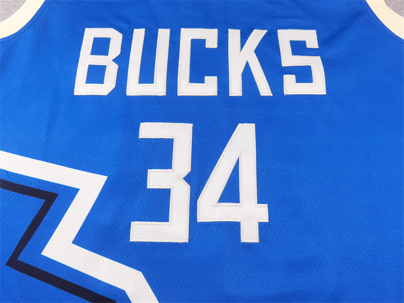 Men's Milwaukee Bucks Giannis Antetokounmpo #34 Royal 2024/25 Swingman Player Jersey - City Edition