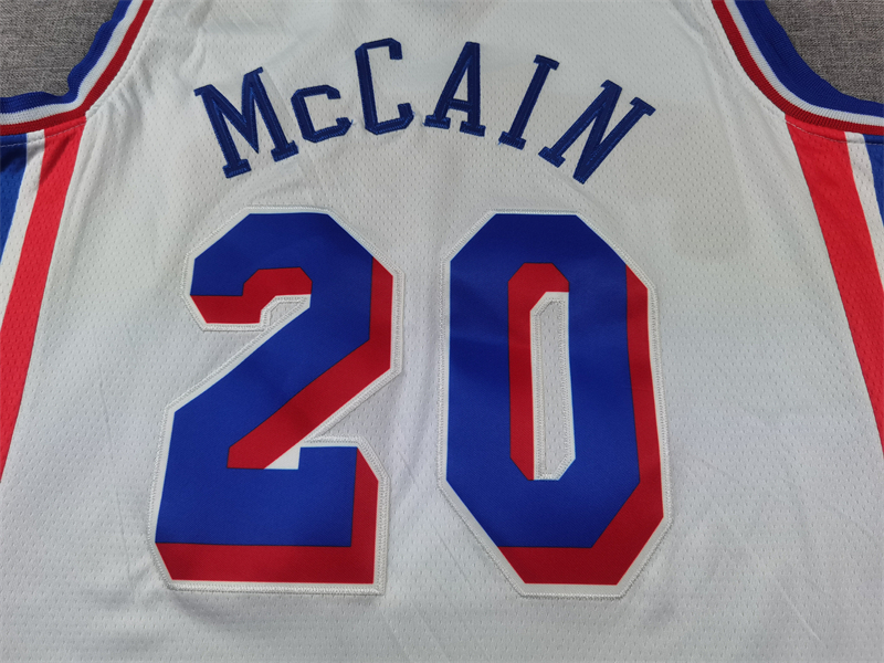 Men's Philadelphia 76ers Jared McCain #20 White Swingman Jersey - Association Edition
