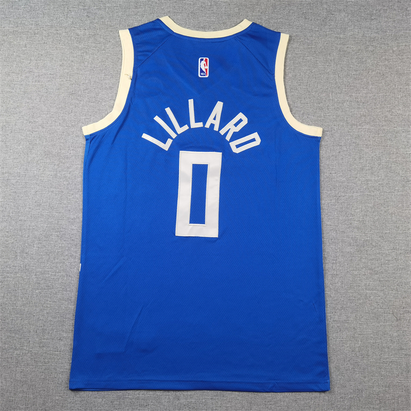 Men's Milwaukee Bucks Damian Lillard #0 Royal 2024/25 Swingman Player Jersey - City Edition