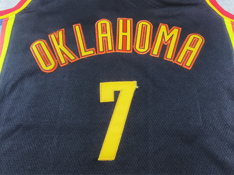 Men's Oklahoma City Thunder Chet Holmgren #7 Black 2024/25 Swingman Player Jersey - City Edition