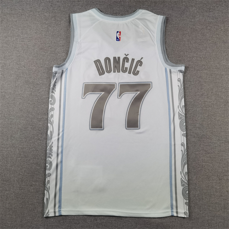 Men's Dallas Mavericks Luka Doncic #77 White 2024/25 Swingman Player Jersey - City Edition