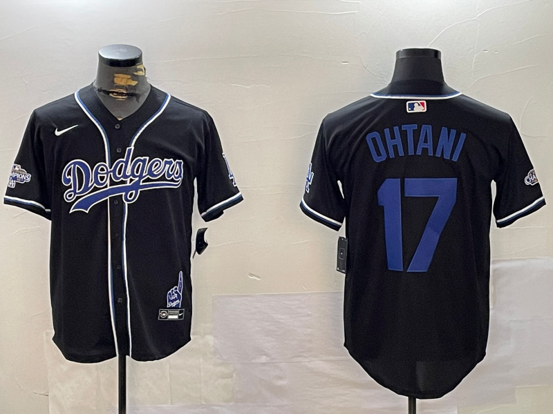 Men's Los Angeles Dodgers Shohei Ohtani Black Replica Game Jersey
