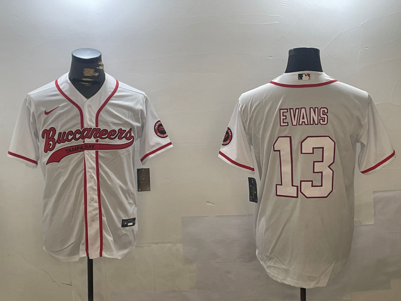 Men's Tampa Bay Buccaneers Mike Evans #13 White Player Jersey