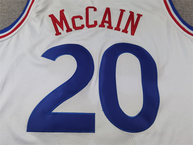 Men's Philadelphia 76ers Jared McCain #20 White 2024/25 Swingman Player Jersey - City Edition