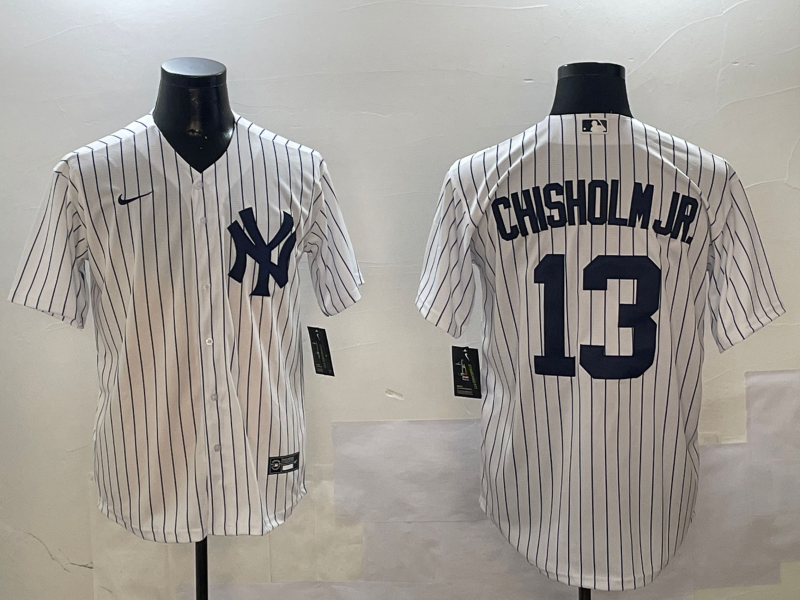 Men's New York Yankees Jazz Chisholm Jr. #13 White Home Limited Player Jersey