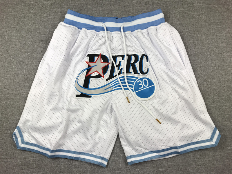 Men's Perc O'Cet #30 Movie White Basketball Shorts