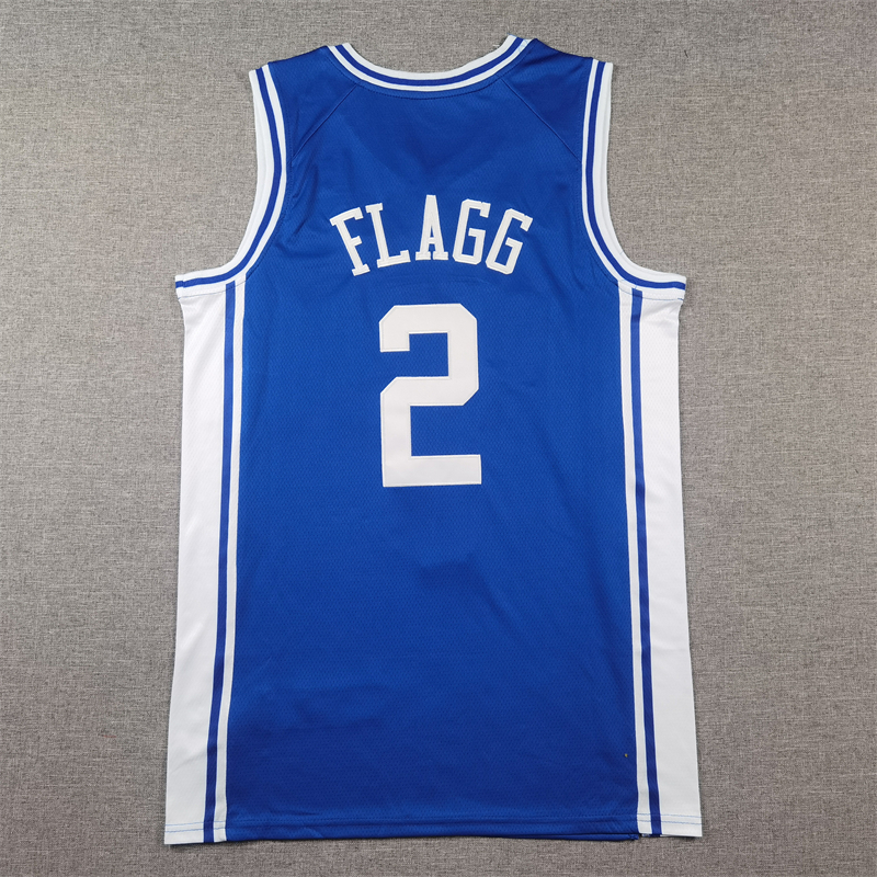 Men's Duke Blue Devils Cooper Flagg #2 Blue Replica Basketball Jersey