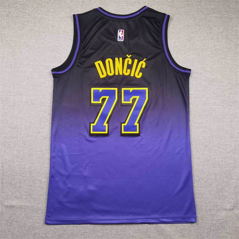Men's Los Angeles Lakers Luka Doncic #77 Purple 2024/25 Swingman Player Jersey - City Edition
