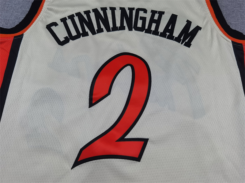 Men's Detroit Pistons Cade Cunningham #2 White 2024/25 Swingman Jersey - City Edition