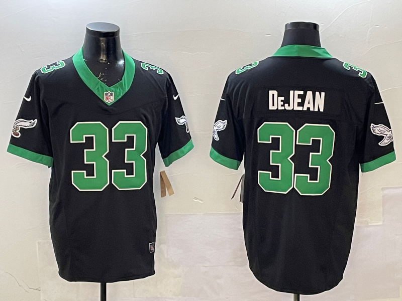 Men's Philadelphia Eagles Cooper DeJean #33 Black Game Jersey