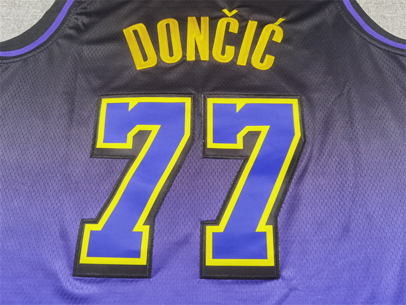 Men's Los Angeles Lakers Luka Doncic #77 Purple 2024/25 Swingman Player Jersey - City Edition