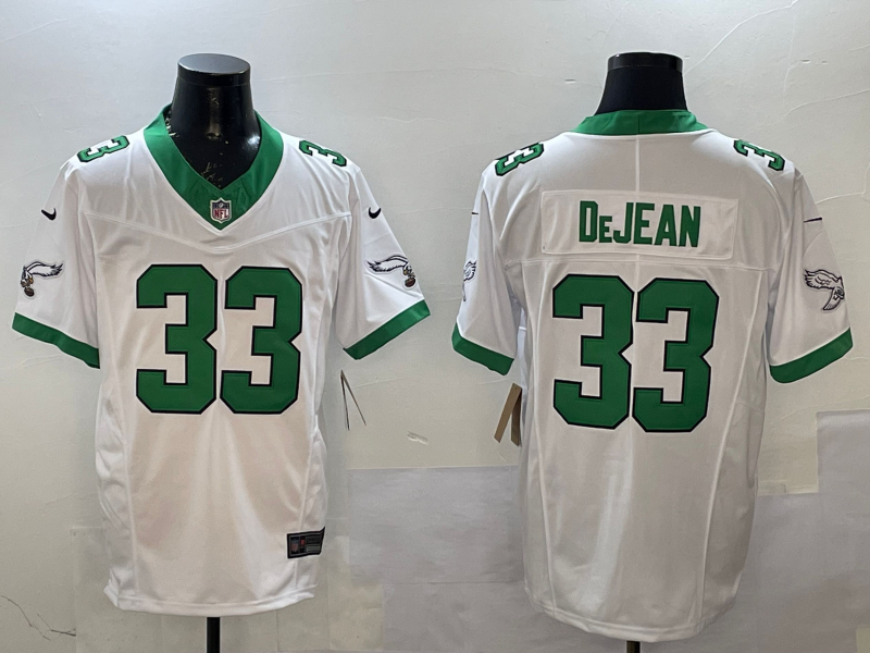 Men's Philadelphia Eagles Cooper DeJean #33 White Game Jersey