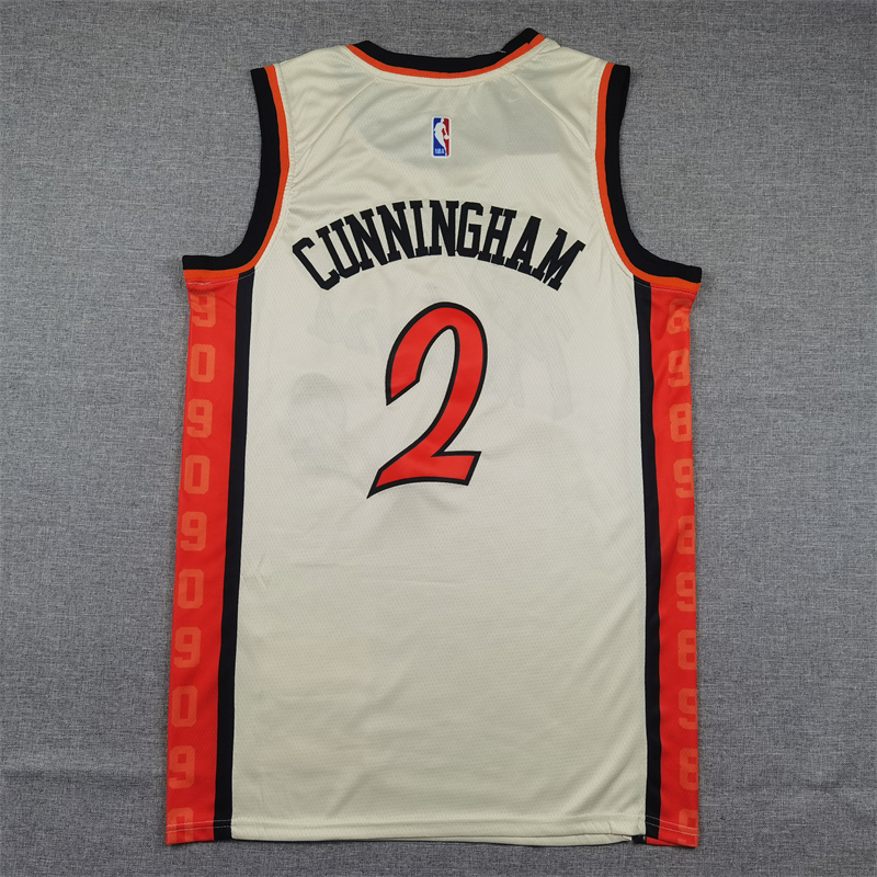 Men's Detroit Pistons Cade Cunningham #2 White 2024/25 Swingman Jersey - City Edition