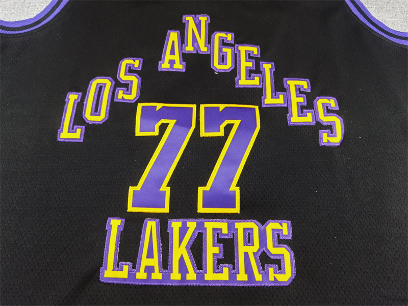 Men's Los Angeles Lakers Luka Doncic #77 Black 2023/24 Swingman Jersey - City Edition