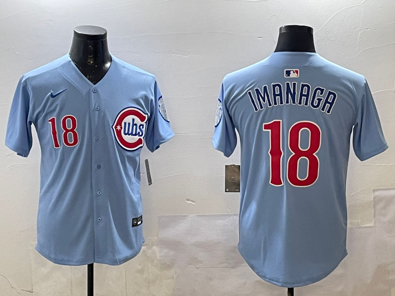 Men's Chicago Cubs Sh��ta Imanaga #18 Baby Blue 2nd Alternate Limited Player Jersey