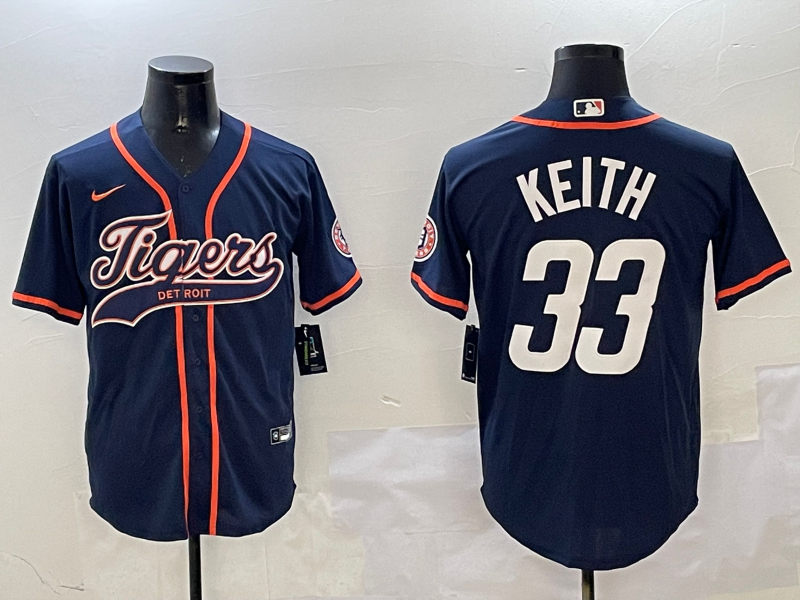 Men's Detroit Tigers Colt Keith #33 Navy Player Jersey