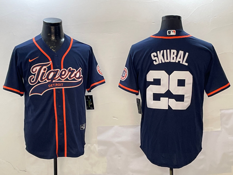 Men's Detroit Tigers Tarik Skubal #29 Navy Player Jersey