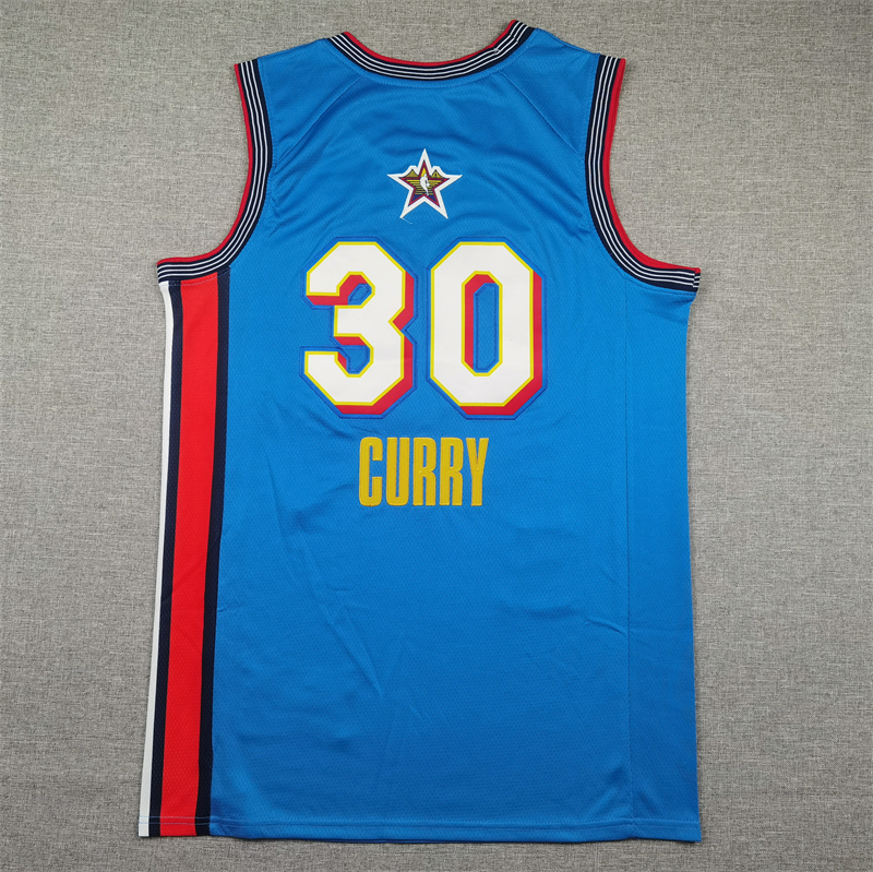 Men's Golden State Warriors Stephen Curry #30 Light Blue 2025 NBA All-Star Game Swingman Player Jersey