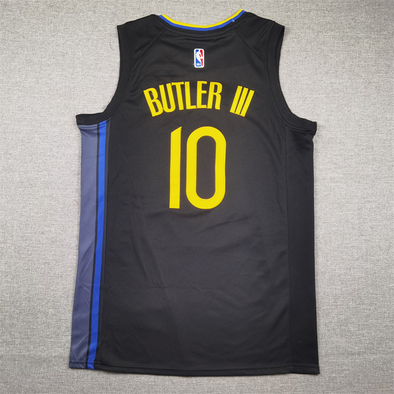 Men's Golden State Warriors Jimmy Butler #10 Black Swingman Jersey - Statement Edition