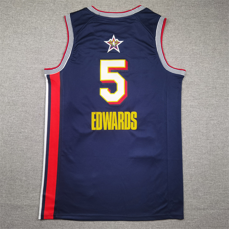 Men's Minnesota Timberwolves Anthony Edwards #5 Navy 2025 NBA All-Star Game Swingman Player Jersey