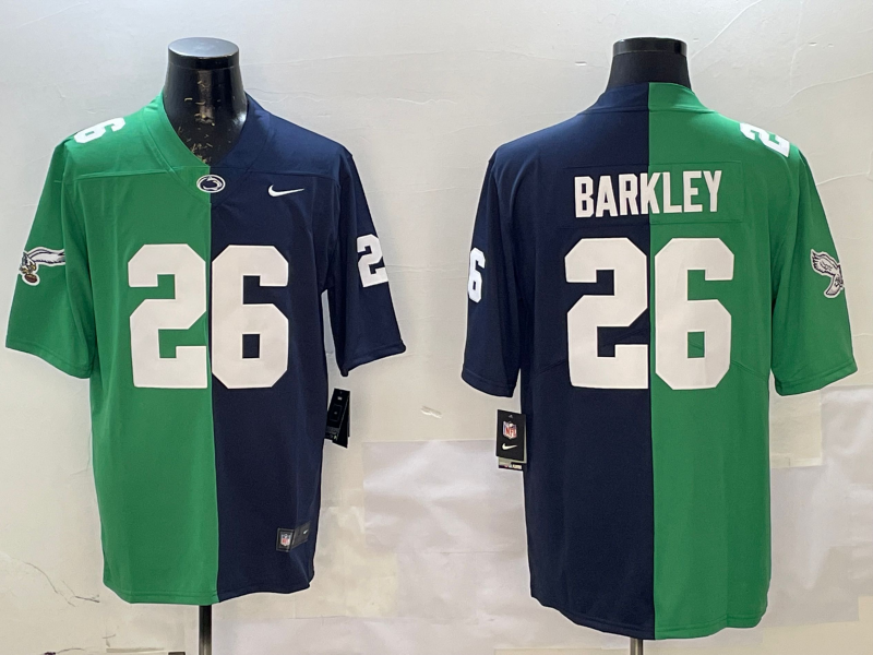 Men's Philadelphia Eagles Saquon Barkley #26 Green/Navy Player Jersey