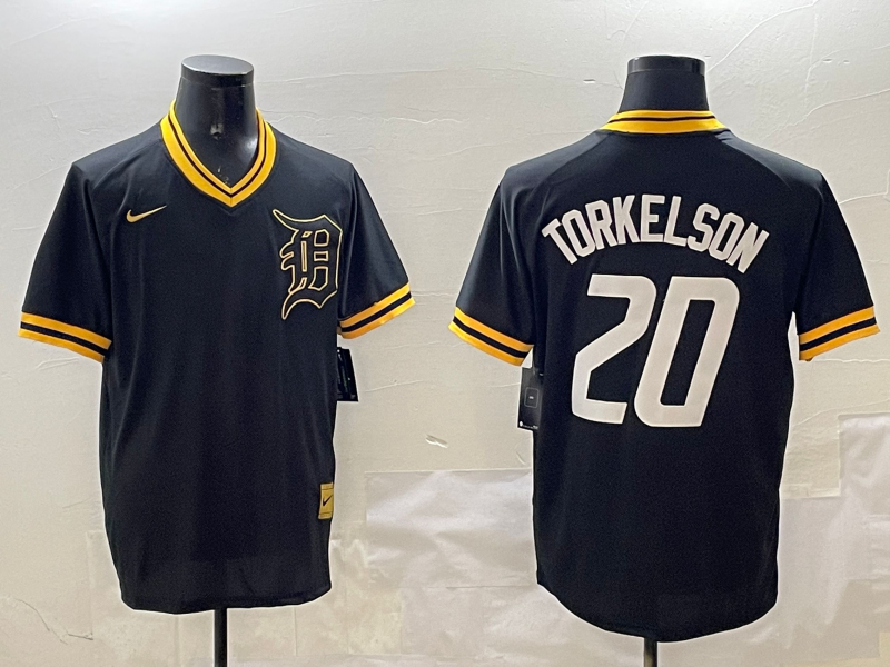Men's Detroit Tigers Spencer Torkelson #20 Black Replica Player Jersey