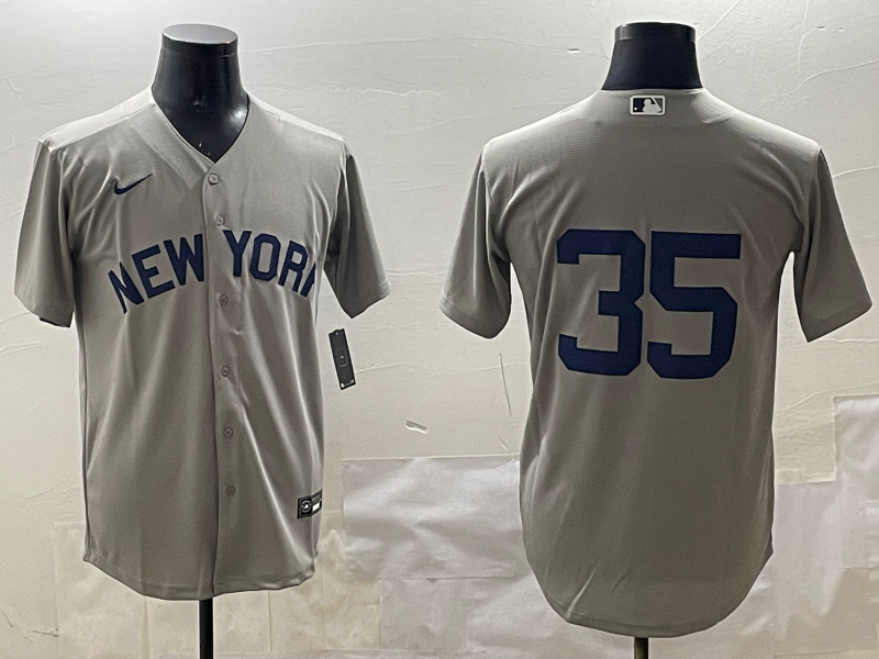 Men's New York Yankees Cody Bellinger #35 Gray Replica Player Jersey