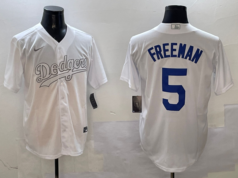 Men's Los Angeles Dodgers Freddie Freeman #5 White Player Jersey