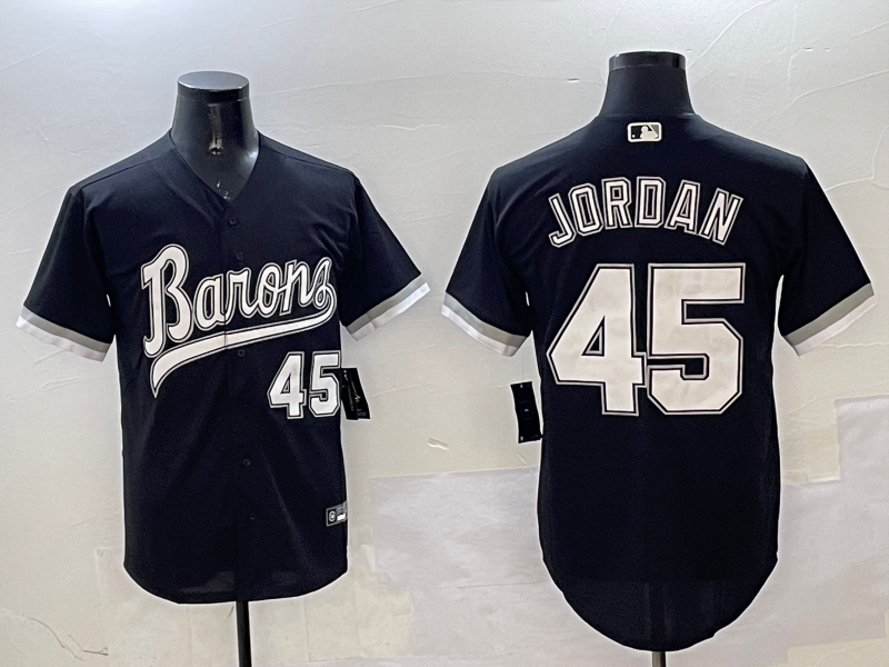 Men's Chicago White Sox Michael Jordan #45 Black Alternate Replica Team Jersey