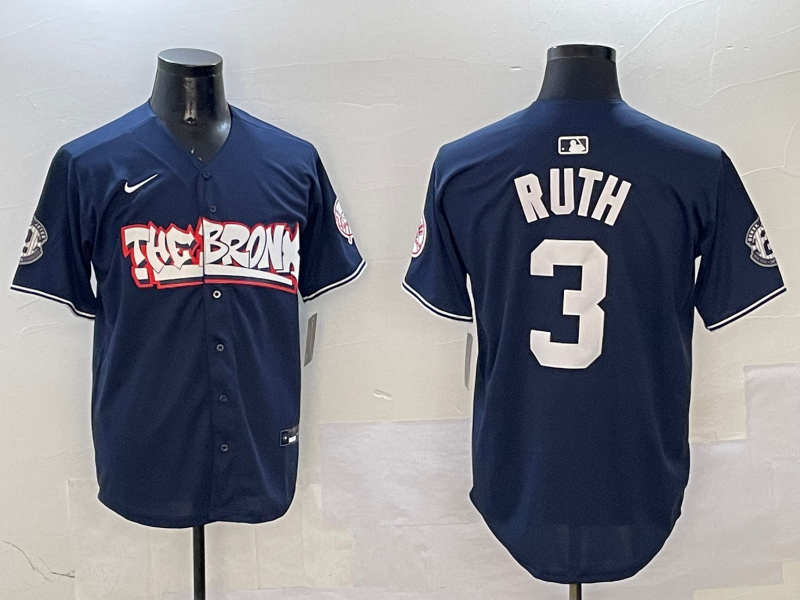 Men's New York Yankees Babe Ruth Navy Limited Player Jersey