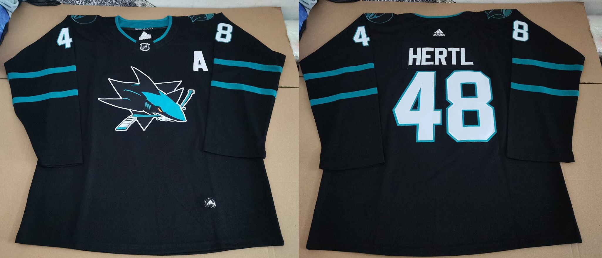 Men's San Jose Sharks Tomas Hertl #48 Black Player Game jersey