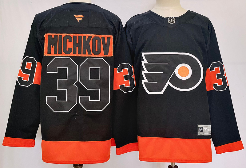 Men's Philadelphia Flyers Matvei Michkov #39 Black Player Jersey