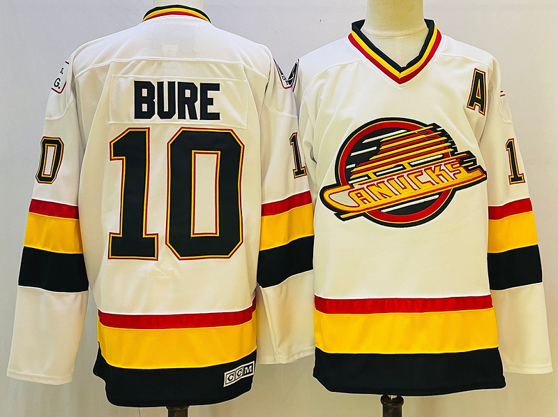 Men's Vancouver Canucks Pavel Bure #10 White Game jersey