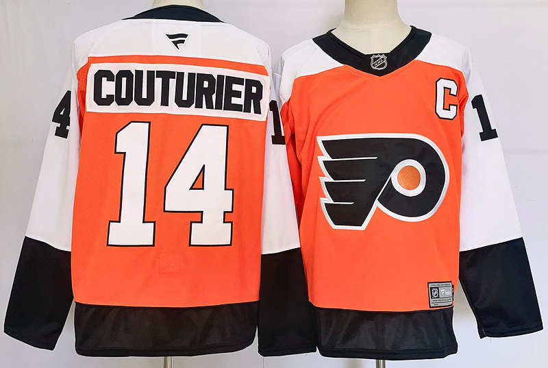 Men's Philadelphia Flyers Sean Couturier #14 Oange Player Jersey