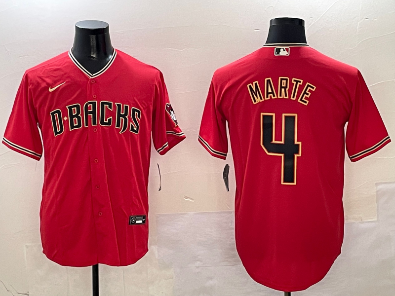 Men's Arizona Diamondbacks Ketel Marte #4 Red Alternate Limited Jersey