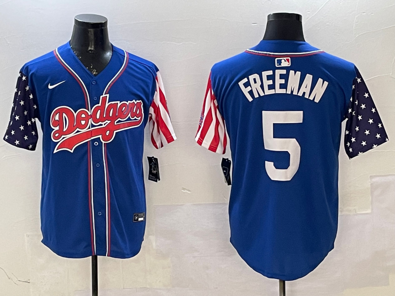 Men's Los Angeles Dodgers Freddie Freeman #5 Royal Replica Player Jersey