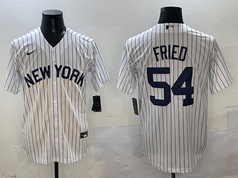 Men's New York Yankees Max Fried #54 White Replica Player Jersey